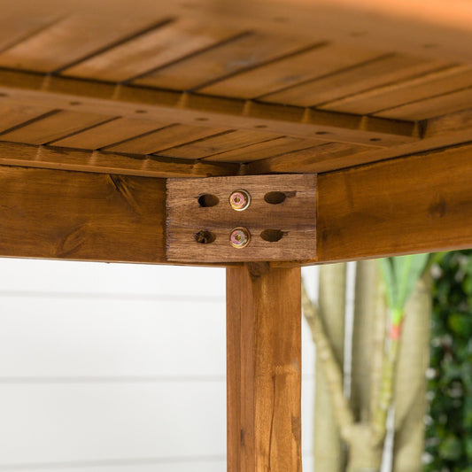 Set da pranzo Middlebrook Elephant Point in acacia a zig zag da 5 pezzi