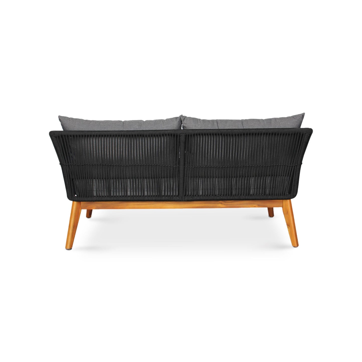 Set da conversazione in corda per esterni in legno di acacia M4H Mieres, 4 pezzi