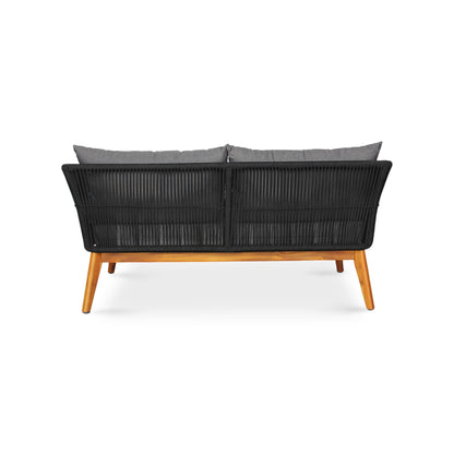 Set da conversazione in corda per esterni in legno di acacia M4H Mieres, 4 pezzi