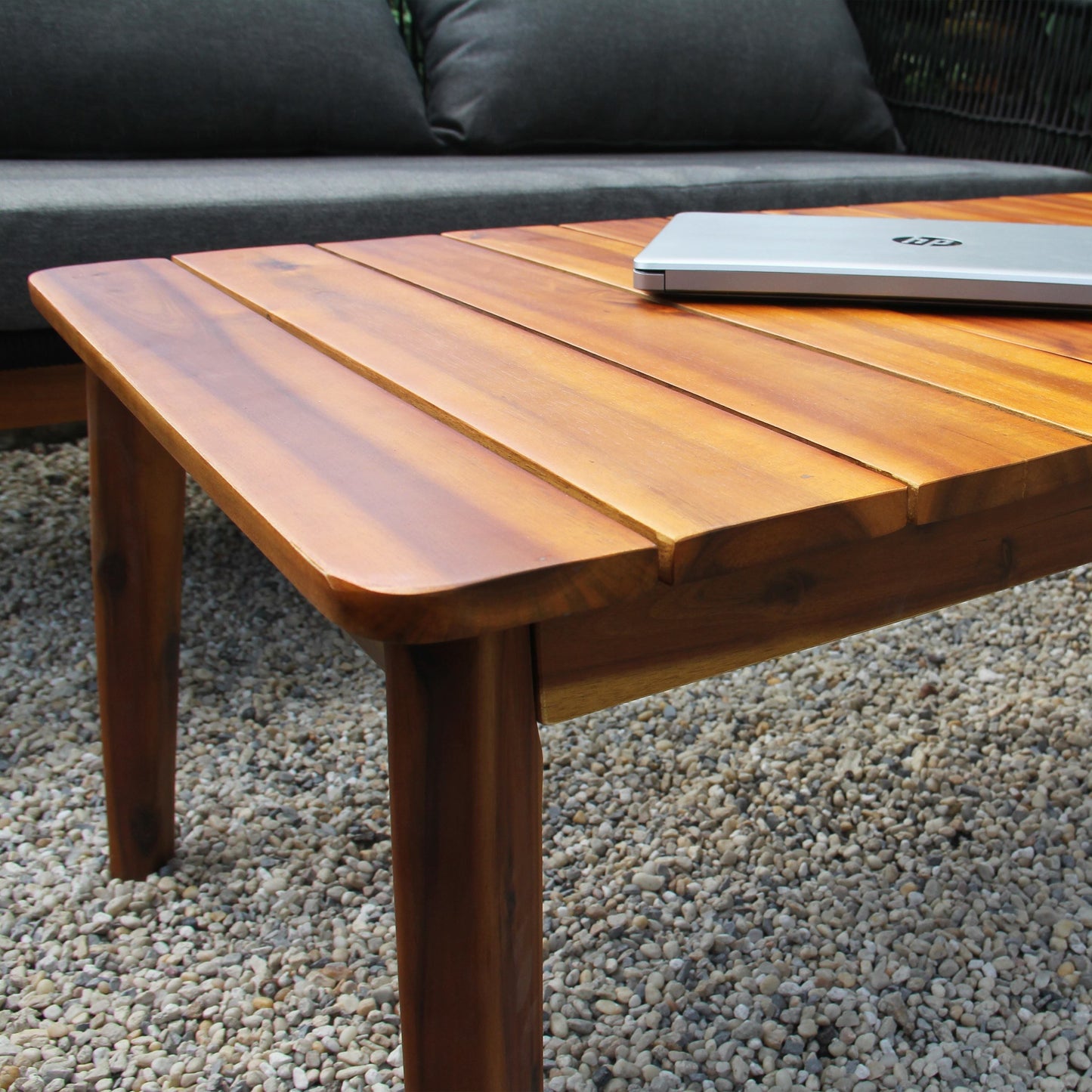 Set da conversazione in corda per esterni in legno di acacia M4H Mieres, 4 pezzi