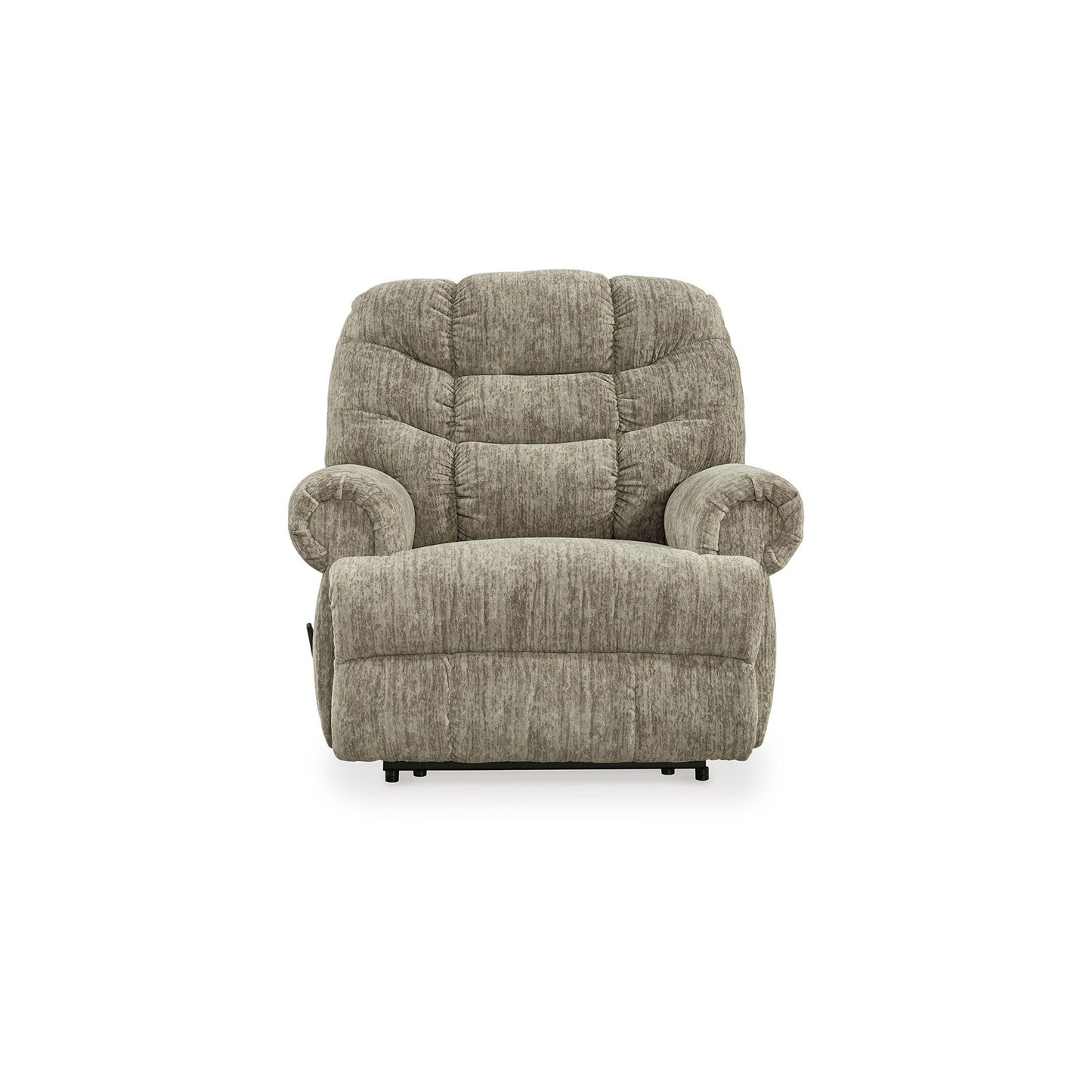 Poltrona reclinabile manuale Mikey, Zero Wall, velluto di poliestere color tortora