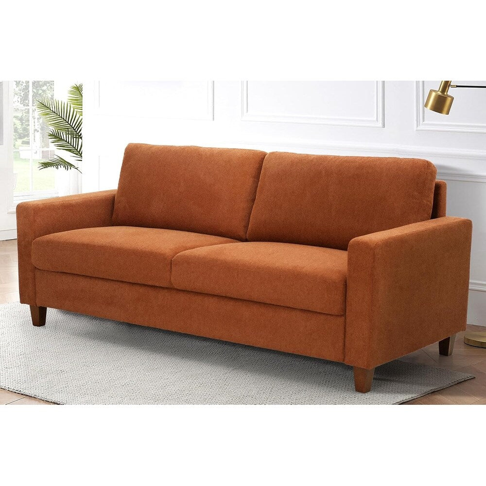 Divano Miles Mid Century Modern a 3 posti con cuscini posteriori reversibili, grande