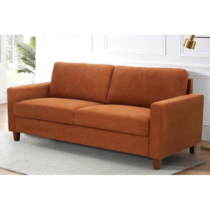 Divano Miles Mid Century Modern a 3 posti con cuscini posteriori reversibili, grande