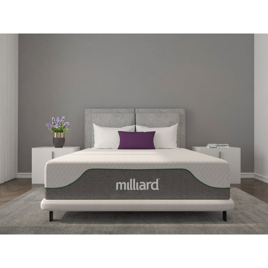 Materasso in memory foam Milliard da 10 pollici, rigido, Bed-in-a-Box/allevia la pressione, classico