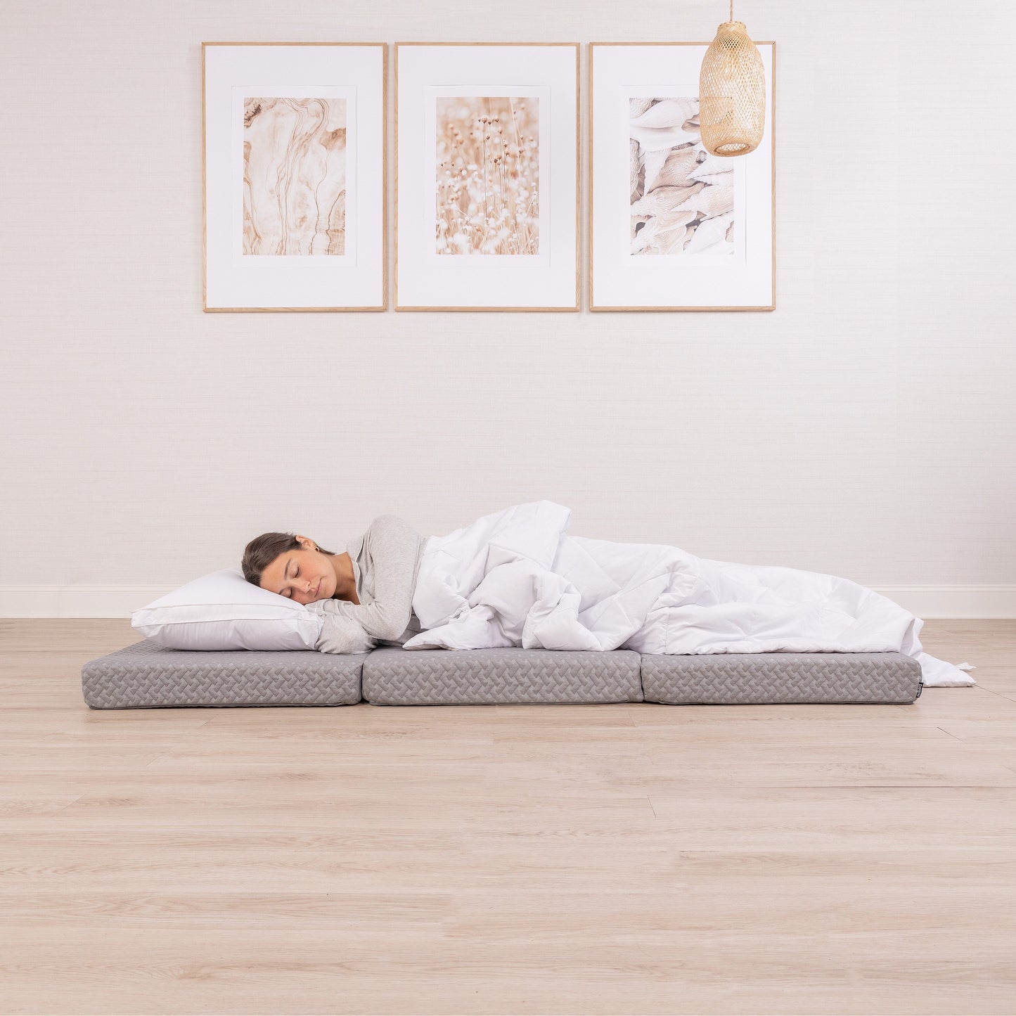 Materasso pieghevole Milliard Premium, in memory foam, pieghevole in tre parti, con fodera impermeabile e lavabile, misura singola (75x25x4)