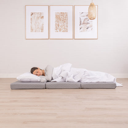 Materasso pieghevole Milliard Premium, in memory foam, pieghevole in tre parti, con fodera impermeabile e lavabile, misura singola (75x25x4)