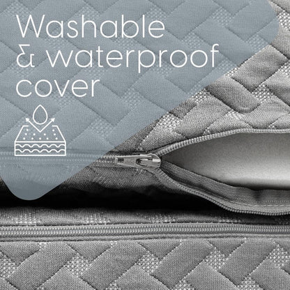 Materasso pieghevole Milliard Premium, in memory foam, pieghevole in tre parti, con fodera impermeabile e lavabile, misura singola (75x25x4)