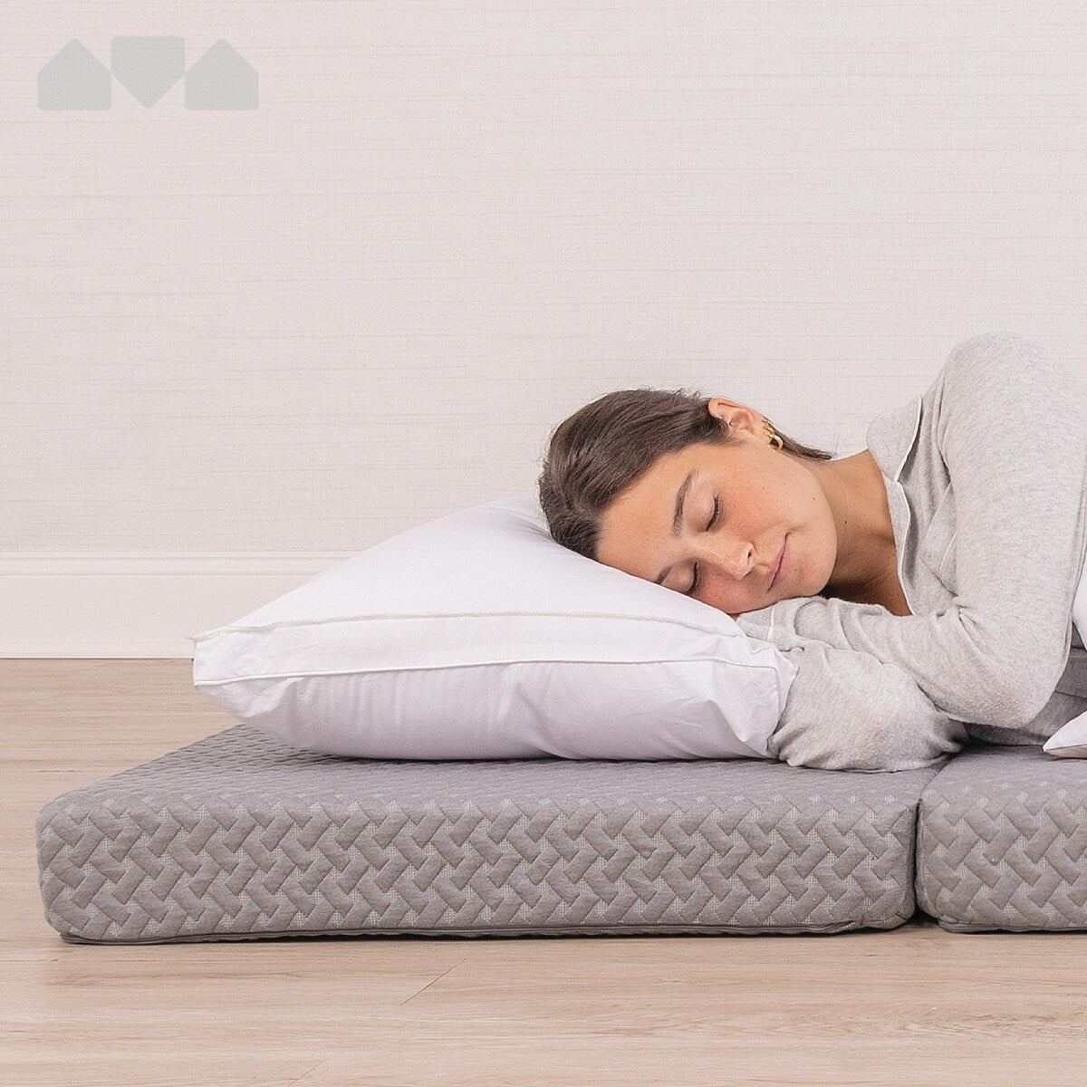 Materasso pieghevole Milliard Premium, in memory foam, pieghevole in tre parti, con fodera impermeabile e lavabile, misura singola (75x25x4)