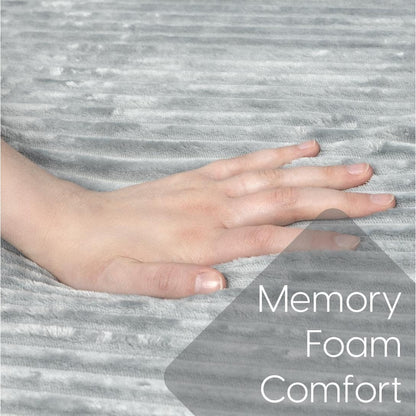 Materasso per divano pieghevole Milliard, materasso pieghevole in memory foam con fodera in pelliccia a coste ultra morbida e lavabile, misura singola (grigio)