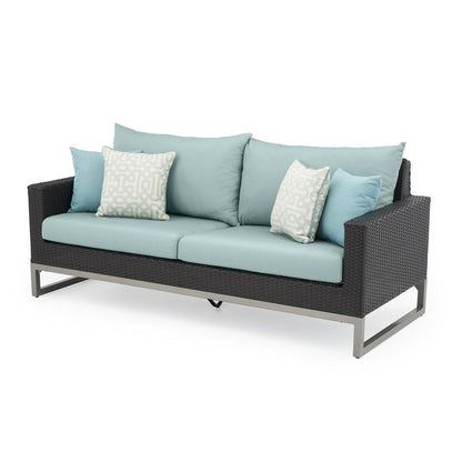 Set di bracieri da esterno Milo Espresso Sunbrella da 7 pezzi