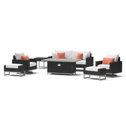 Set di bracieri da esterno Milo Espresso Sunbrella da 7 pezzi