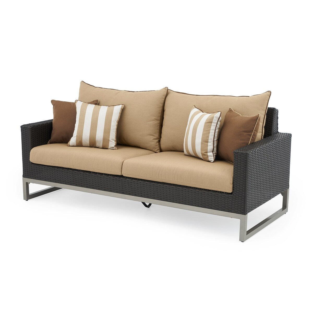 Set di bracieri da esterno Milo Espresso Sunbrella da 7 pezzi