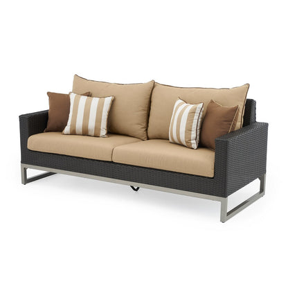 Set di bracieri da esterno Milo Espresso Sunbrella da 7 pezzi