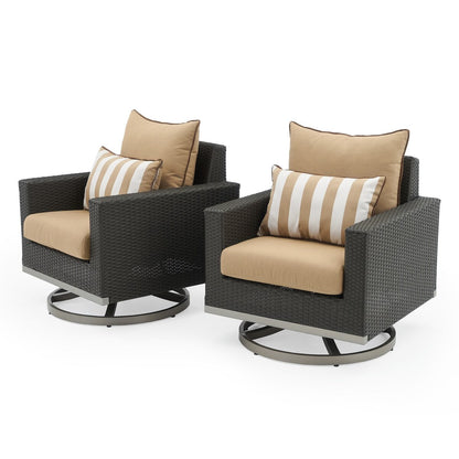 Set di bracieri da esterno Milo Espresso Sunbrella da 7 pezzi