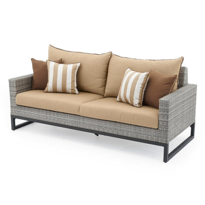 Set di sedute profonde Milo Gray Sunbrella da esterno, 7 pezzi, per patio