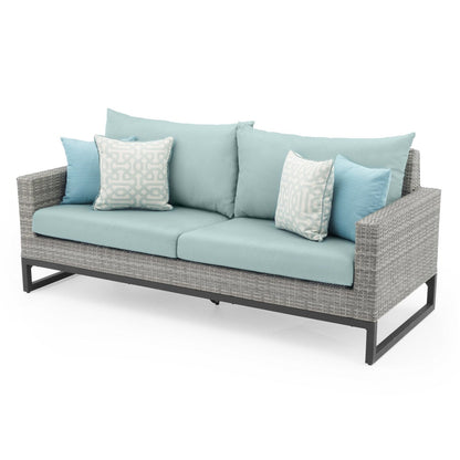 Set di sedute profonde Milo Gray Sunbrella da esterno, 7 pezzi, per patio