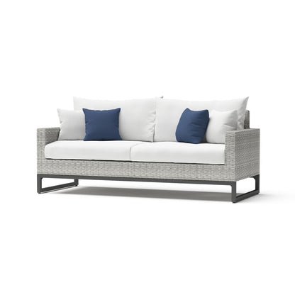 Set di sedute profonde Milo Gray Sunbrella da esterno, 7 pezzi, per patio