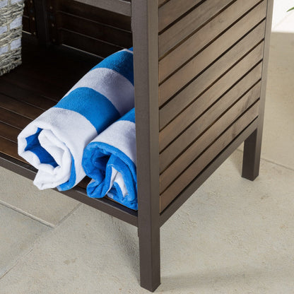 Set da bar da bistrot per esterni Milos in legno di acacia, 3 pezzi, di Christopher Knight Home