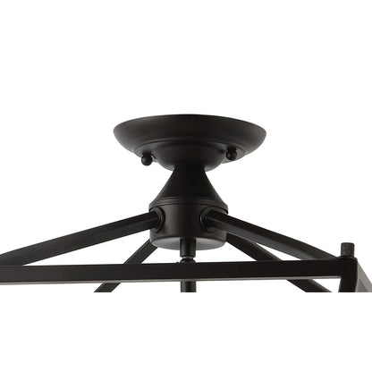 Milton Mini Lanterna a 4 luci in ferro moderno stile fattoria LED da incasso, di JONATHAN Y