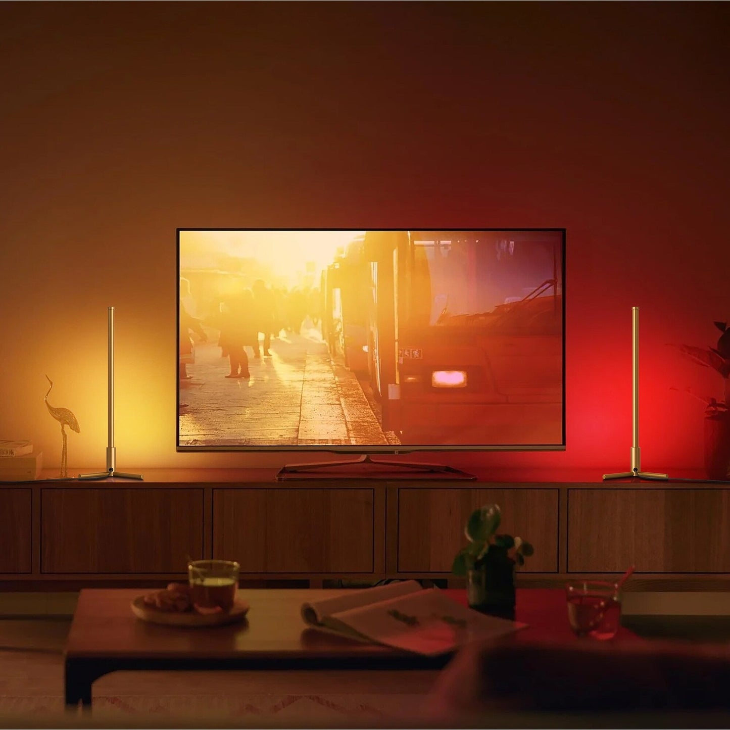 Lampada da scrivania a LED RGBCW minimalista, luce notturna da comodino