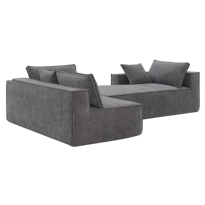 Divano componibile modulare in stile minimalista, set di divani in ciniglia antirughe, divano compresso a L per soggiorno