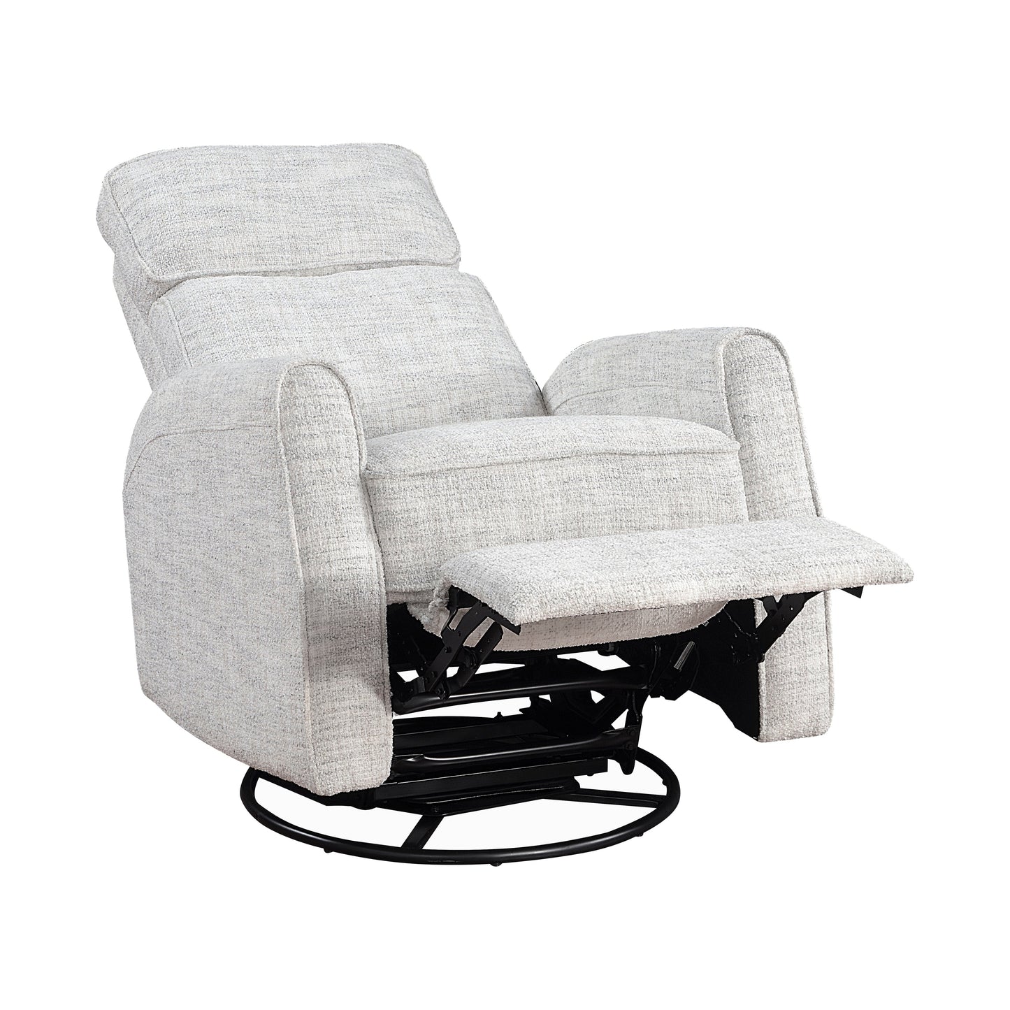 Poltrona reclinabile manuale girevole in tessuto Miralina