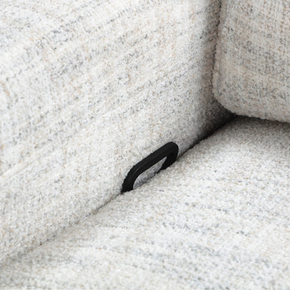 Poltrona reclinabile manuale girevole in tessuto Miralina