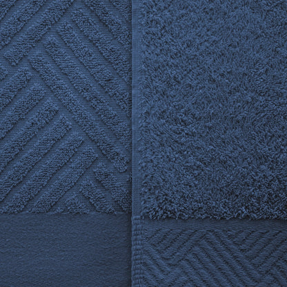 Set di asciugamani da 6 pezzi in 100% cotone egiziano di qualità superiore con motivo a intreccio