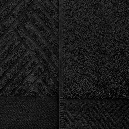 Set di asciugamani da 6 pezzi in 100% cotone egiziano di qualità superiore con motivo a intreccio