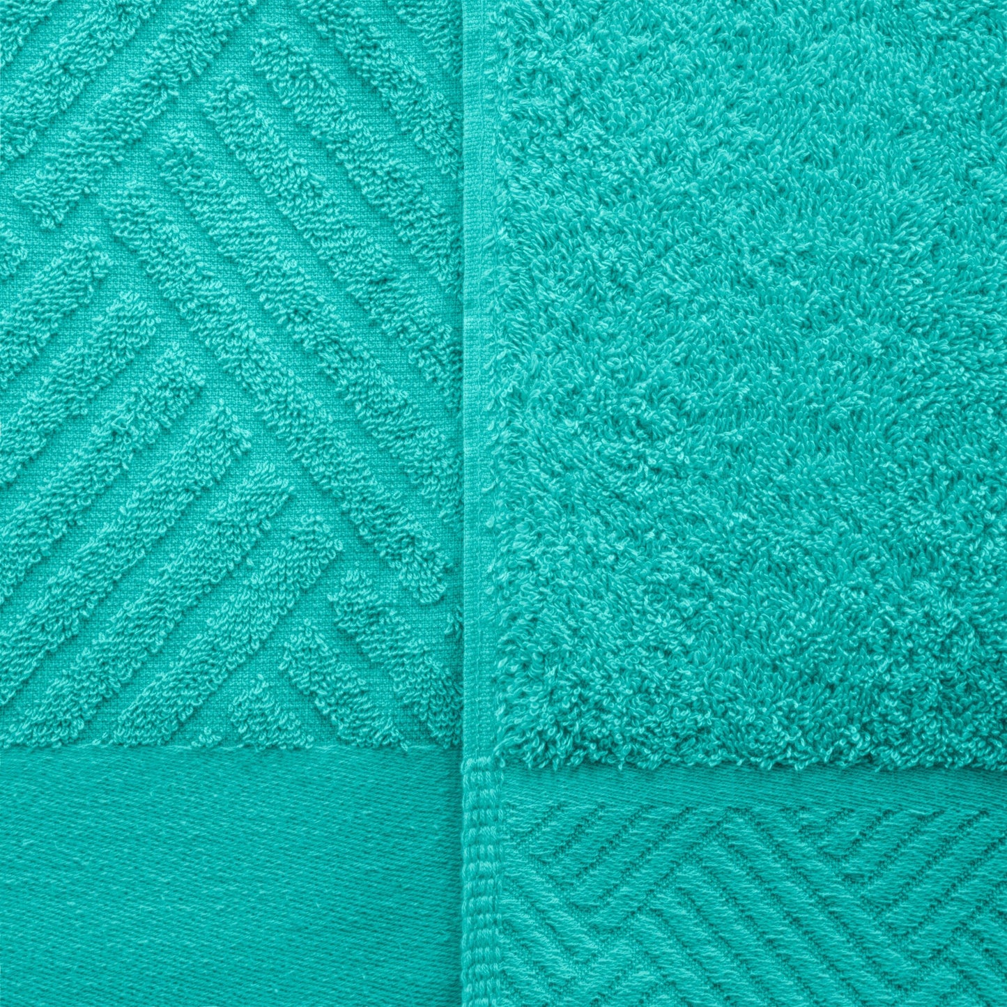 Set di asciugamani da 6 pezzi in 100% cotone egiziano di qualità superiore con motivo a intreccio