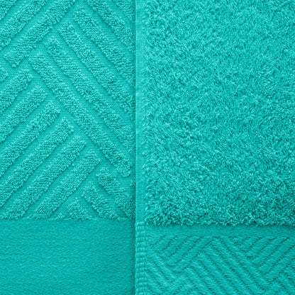 Set di asciugamani da 6 pezzi in 100% cotone egiziano di qualità superiore con motivo a intreccio