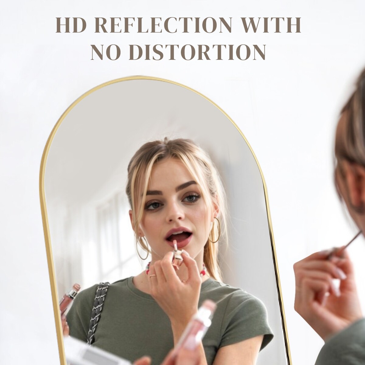 Specchio da parete a figura intera con vetro infrangibile, da terra per camera da letto e guardaroba