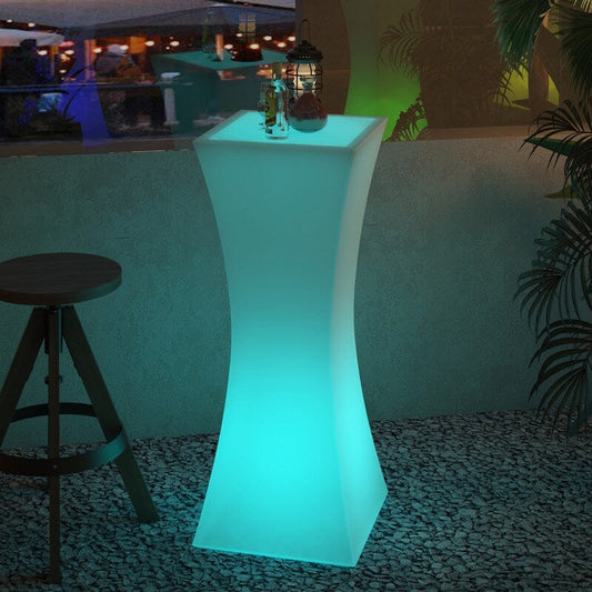 Tavolo da cocktail Mixoy con colori cangianti e vita sottile, tavolo da pub ricaricabile e luminoso senza fili per feste, mobili LED per l'atmosfera