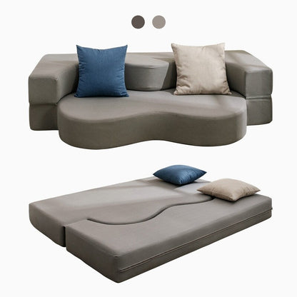 Divano letto futon trasformabile Mixoy, pieghevole, materasso pieghevole in schiuma, divano letto in tessuto, divano da pavimento, letto
