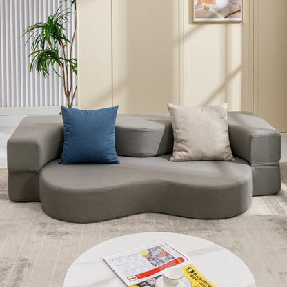 Divano letto futon trasformabile Mixoy, pieghevole, materasso pieghevole in schiuma, divano letto in tessuto, divano da pavimento, letto