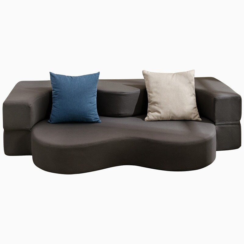 Divano letto futon trasformabile Mixoy, pieghevole, materasso pieghevole in schiuma, divano letto in tessuto, divano da pavimento, letto