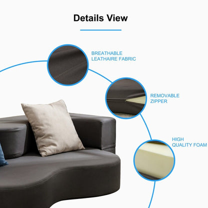 Divano letto futon trasformabile Mixoy, pieghevole, materasso pieghevole in schiuma, divano letto in tessuto, divano da pavimento, letto