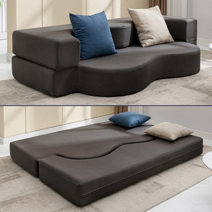 Divano letto futon trasformabile Mixoy, pieghevole, materasso pieghevole in schiuma, divano letto in tessuto, divano da pavimento, letto