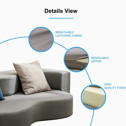 Divano letto futon trasformabile Mixoy, pieghevole, materasso pieghevole in schiuma, divano letto in tessuto, divano da pavimento, letto