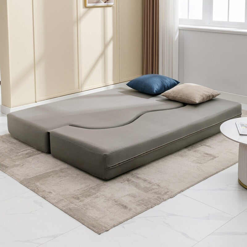 Divano letto futon trasformabile Mixoy, pieghevole, materasso pieghevole in schiuma, divano letto in tessuto, divano da pavimento, letto