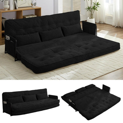 Divano letto futon pieghevole multifunzionale Mixoy, divano letto da pavimento, divano letto pigro con cuscini, schienale regolabile in 6 posizioni