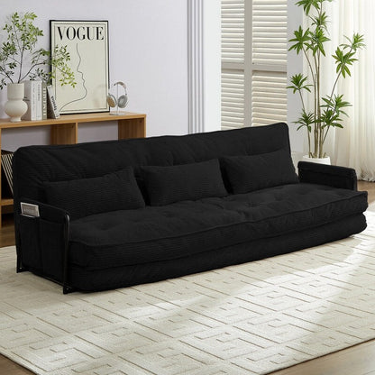 Divano letto futon pieghevole multifunzionale Mixoy, divano letto da pavimento, divano letto pigro con cuscini, schienale regolabile in 6 posizioni