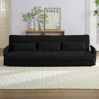 Divano letto futon pieghevole multifunzionale Mixoy, divano letto da pavimento, divano letto pigro con cuscini, schienale regolabile in 6 posizioni