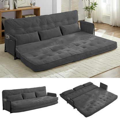 Divano letto futon pieghevole multifunzionale Mixoy, divano letto da pavimento, divano letto pigro con cuscini, schienale regolabile in 6 posizioni