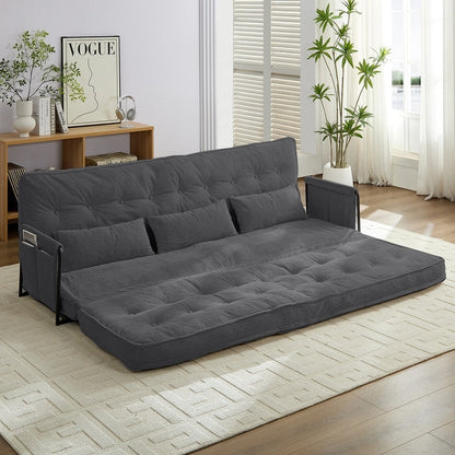 Divano letto futon pieghevole multifunzionale Mixoy, divano letto da pavimento, divano letto pigro con cuscini, schienale regolabile in 6 posizioni