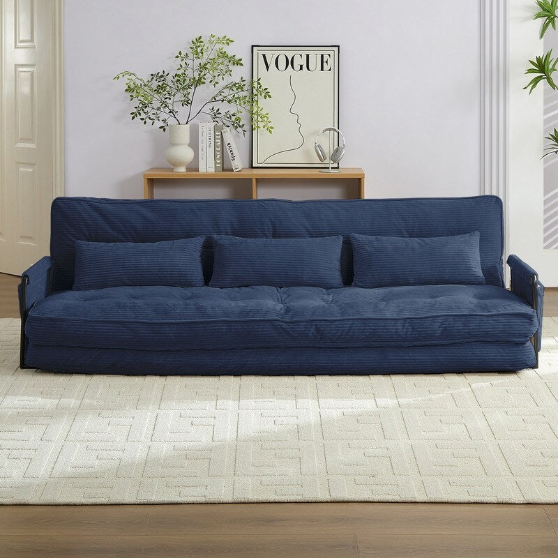 Divano letto futon pieghevole multifunzionale Mixoy, divano letto da pavimento, divano letto pigro con cuscini, schienale regolabile in 6 posizioni