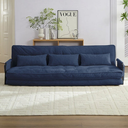 Divano letto futon pieghevole multifunzionale Mixoy, divano letto da pavimento, divano letto pigro con cuscini, schienale regolabile in 6 posizioni