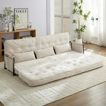 Divano letto futon pieghevole multifunzionale Mixoy, divano letto da pavimento, divano letto pigro con cuscini, schienale regolabile in 6 posizioni