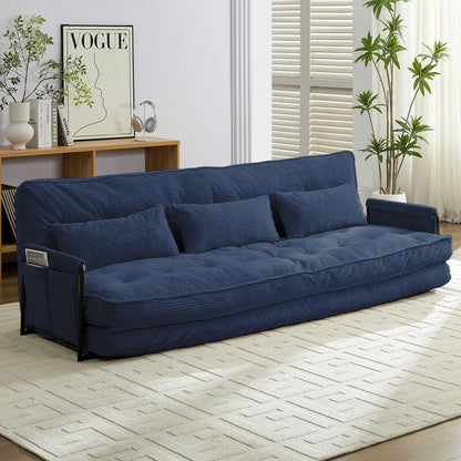 Divano letto futon pieghevole multifunzionale Mixoy, divano letto da pavimento, divano letto pigro con cuscini, schienale regolabile in 6 posizioni