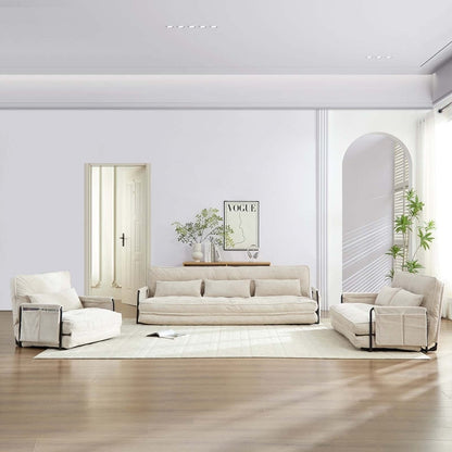 Mixoy, divano letto pieghevole multifunzionale con cuscini, schienale regolabile in 6 posizioni - 3+2+1